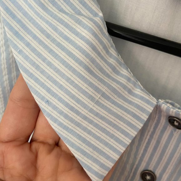 Modcloth Sleeveless Shirt Dress in Blue Stripe - Picture 5 of 6